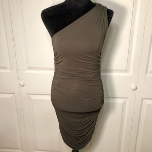 Paraella One Sleeve Forest Green Dress Size S